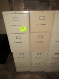 lot of 4 2-drawer file cabinets