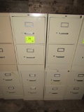 lot of 4 2-drawer file cabinets