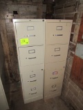 lot of 4 2-drawer file cabinets