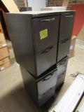 lot of 4 2-drawer file cabinets
