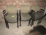 lot of 12 stackable office chairs