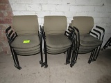 lot of 12 stackable office chairs