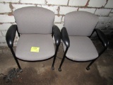 lot of 2 stackable office chairs