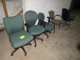 lot of 5 office chairs