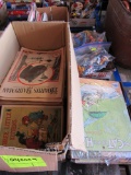 vintage newspapers and books
