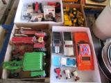 lot of 4 boxes of toy cars & tractors