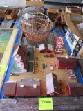 wooden farm site model & egg baskets