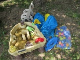 inflatable ball pit and hose reel