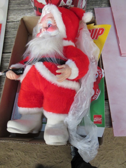 Santa & Super Bowl cup display