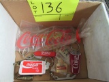box of bottle openers & key chains