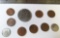 Canada- 45 pennies, 15 nickels, 16 dimes, 4 dollar coins