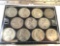 complete set of silver war nickels, 11 coins