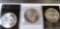 American Eagle unc, 1986-87, 3 coins