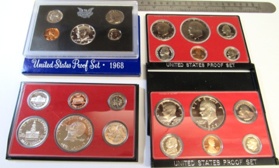 1968, 1975-1977 proof sets