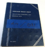 Lincoln penny book, 1941-date, 88 coins