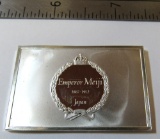 1 oz sterling silver bar w/ Emporer Meiji 1867-1912