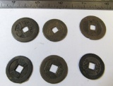 6 Japanese Coins