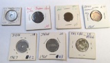 10 Japanese coins, 1900's