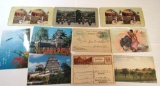 Japanese hand painted postcards