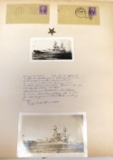 album of US Navy stamps and photos