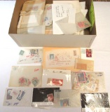 box of foreign stamps