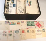 box full of US Airmail, 1st day issue cards