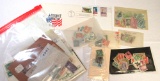 US stamps and postcards