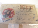 1948 & 49 Cuba postcards, India postage