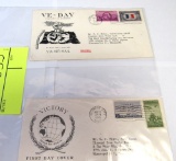 1945 VE Day 1st day airmail covers