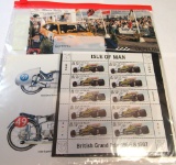 Isle of Man racing stamps