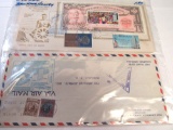 Singapore airmail, Phillipine banking money, Guyana stamps