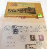 postcards and triangle stamps