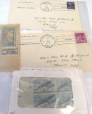 US last day 1948, 1949 1st day airmail, NY worlds fair