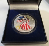 1999 American Silver Eagle, colorized