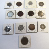 13 Japanese coins, 1900's