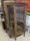 curved glass display cabinet and room divider