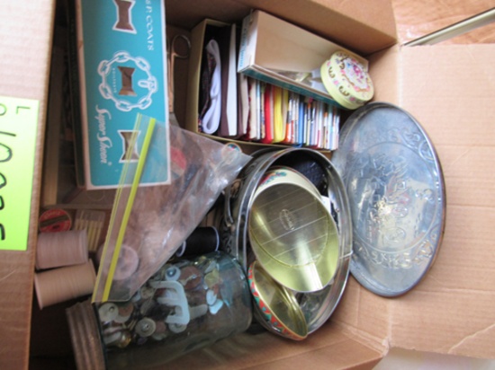2 boxes of sewing items