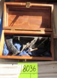 lot of 3 wooden cases, tools and bits