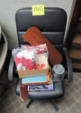 office chair and supplies
