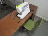 Memory Craft 7000 sewing machine and cabinet, chair