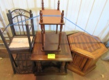 3 end tables and 2 chairs
