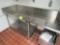 stainless steel dishwashing counter