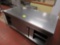 stainless steel counter with storage underneath
