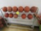 basketballs and rack