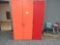 orange and red storage cabinet