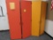 orange and yellow storage cabinets