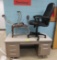 5-drawer desk, office chair and 2 chairs