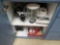 kitchen items in lower cabinet