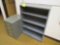metal shelf and file cabinet