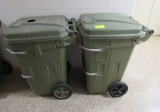 recycling and garbage bins